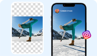 AI image expander for social media